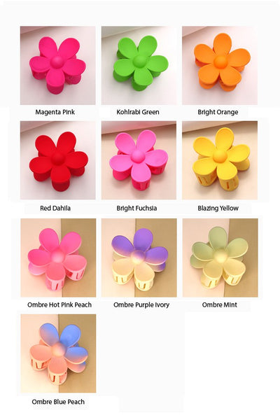 Flower Hair Claw Clips