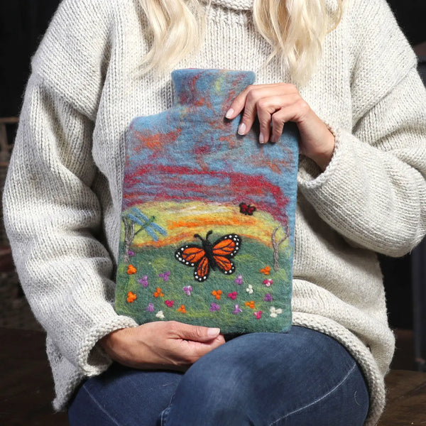 Butterfly Felt Hot Water Bottles