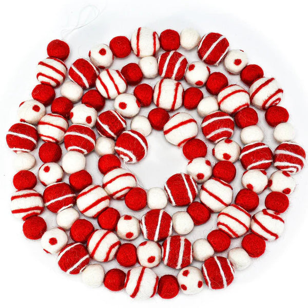 Polka Dot Christmas Ball Garland