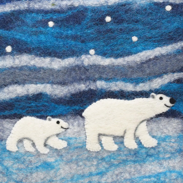 Polar Bear Felt Hot Water Bottles