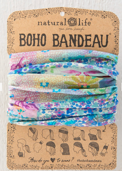 Blue Watercolor Full Boho Bandeau