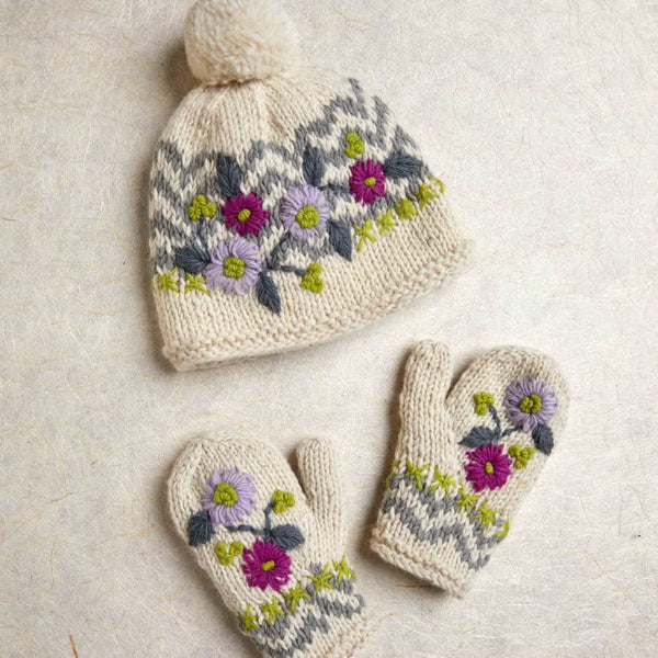 Kids Sugar & Spice Ecru Mittens
