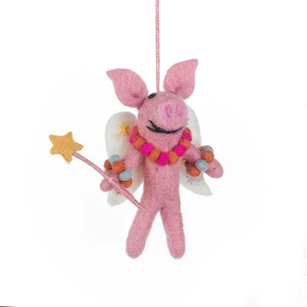 Penelope Porker Fairy Christmas Ornament