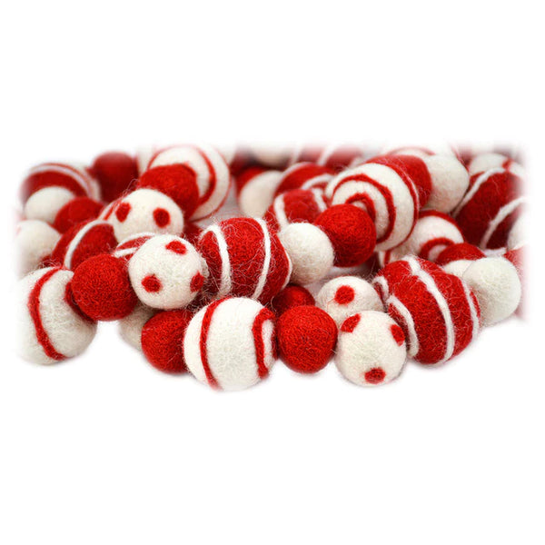 Polka Dot Christmas Ball Garland