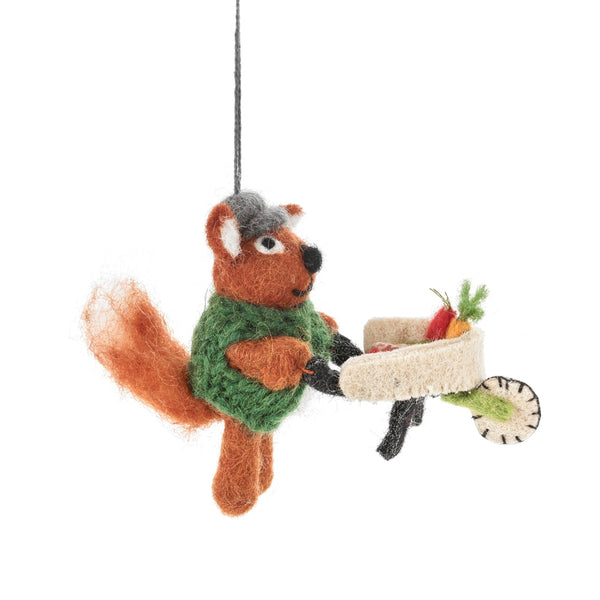 Gardening Squirrel Ornament