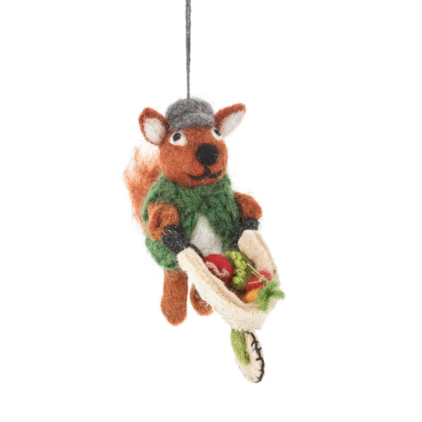 Gardening Squirrel Ornament