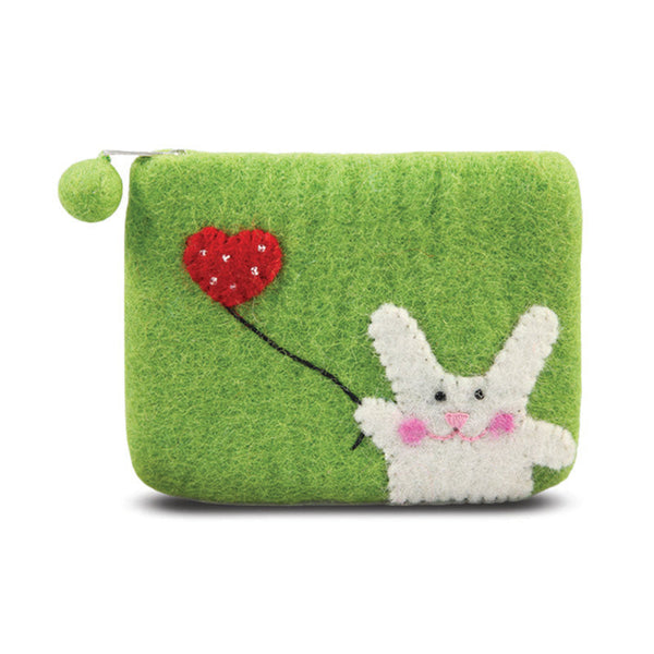 Bunny Flying Heart Coin Purse