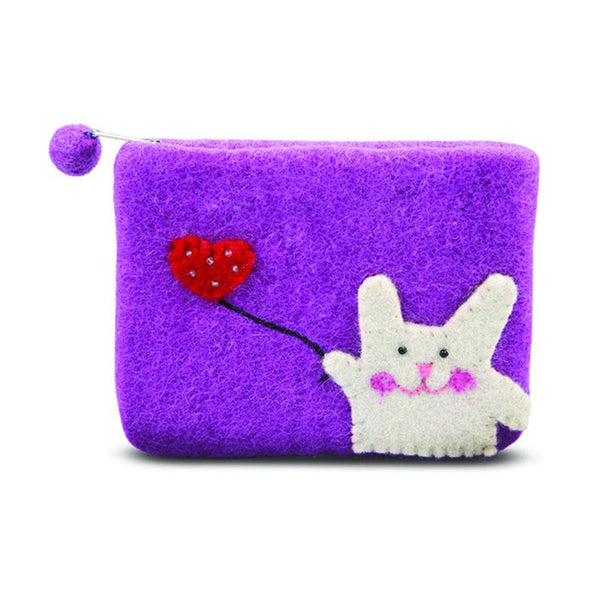 Bunny Flying Heart Coin Purse