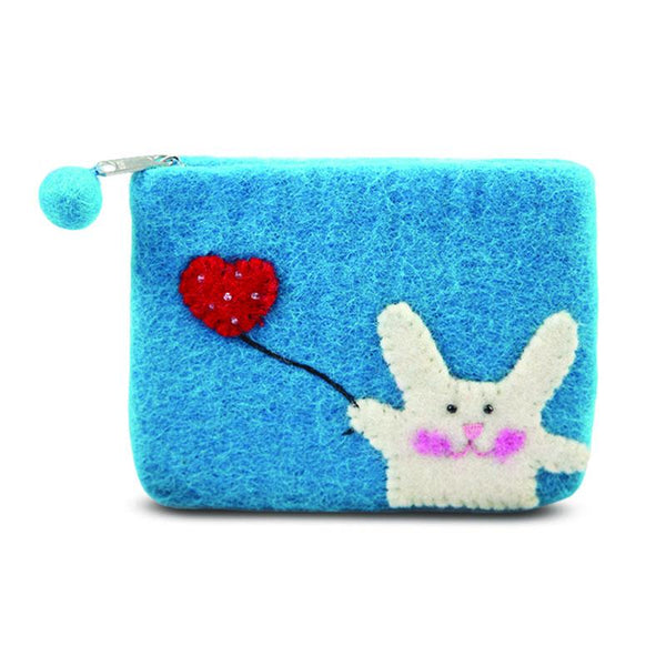 Bunny Flying Heart Coin Purse