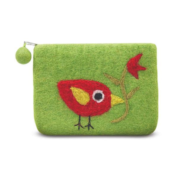 Single Bird & Flower Coin Purse