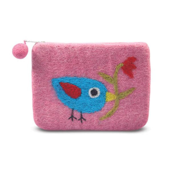 Single Bird & Flower Coin Purse