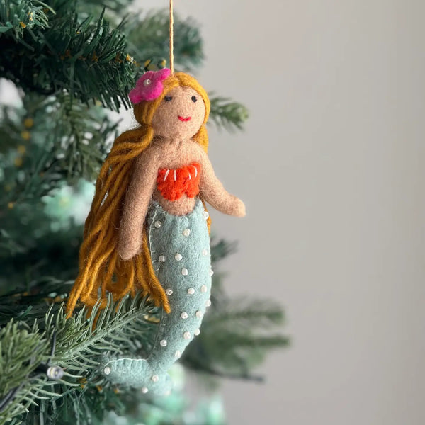 Felt Blond Mermaid Ornament