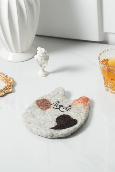 Felt Fatty Cat Coasters