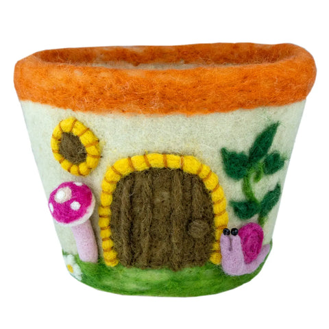 Fungi House Felt Pot