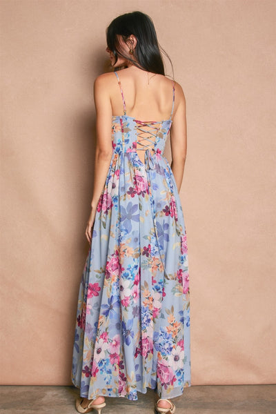 Garden Promenade Corset Maxi Dress