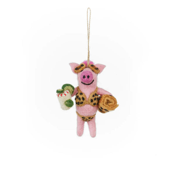 Misses Piggy Beach Ornament
