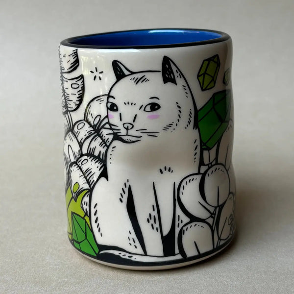 Lucky Cat & Houseplant Cup - Large