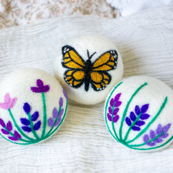 Butterfly Lavender Fields Eco Dryer Balls