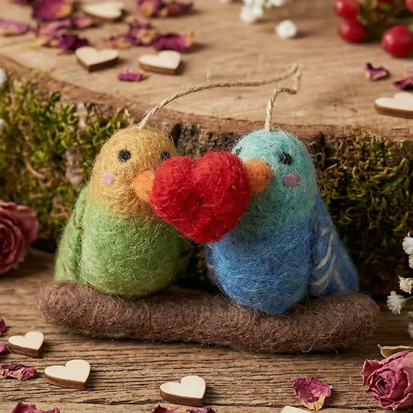 Lovebirds Budgies Ornament