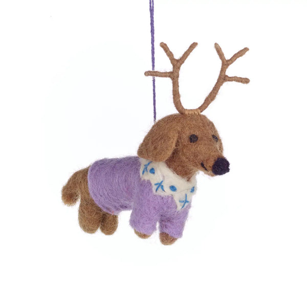 Rudy Dachshund Dog Ornament