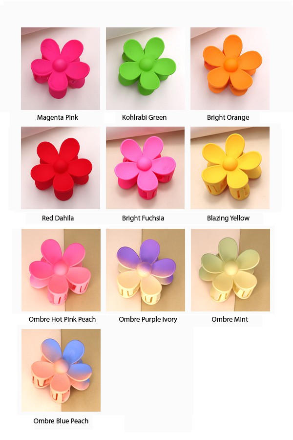 Flower Hair Claw Clips