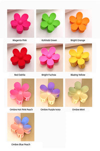 Flower Hair Claw Clips