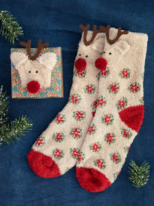 Reindeer Cozy Socks