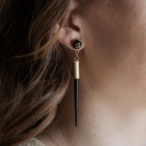 Quill Studs-Copper Obsidian