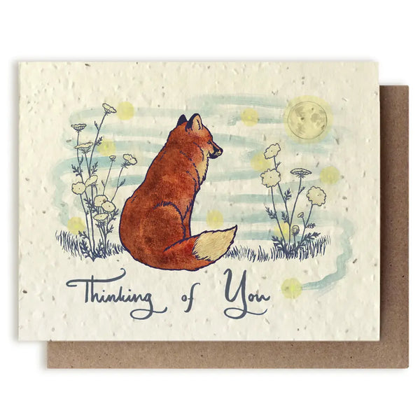 Thinking of You Fox Greeting Card