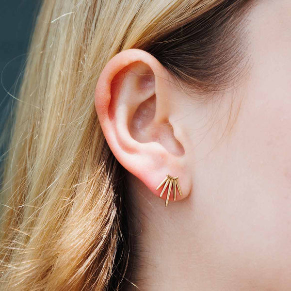 Five Spike Post Earrings