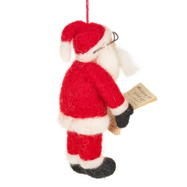 Naughty or Nice Santa Ornament