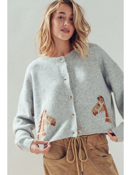 Western Horse Cardigan