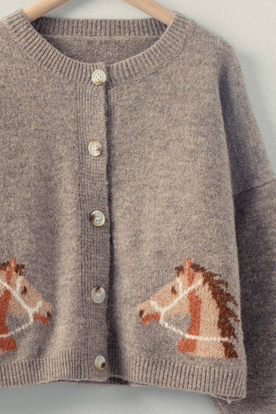 Western Horse Cardigan