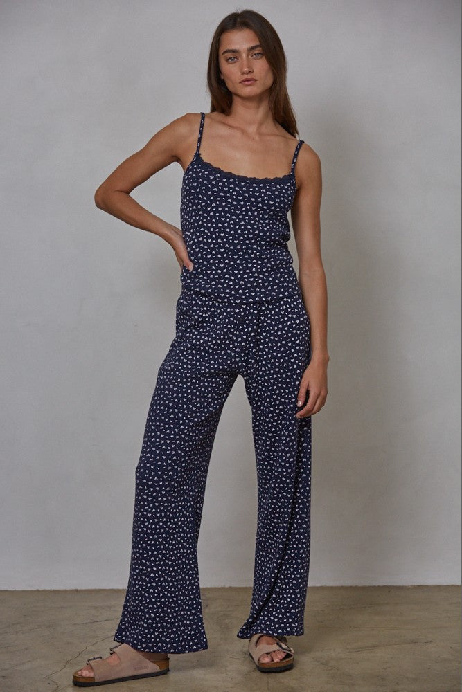 Andie Floral Waffle Pants