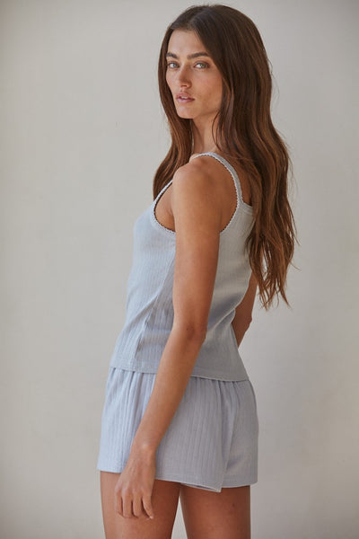 The Pointelle Ribbed Cami Top