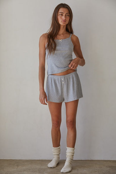 The Pointelle Ribbed Shorts