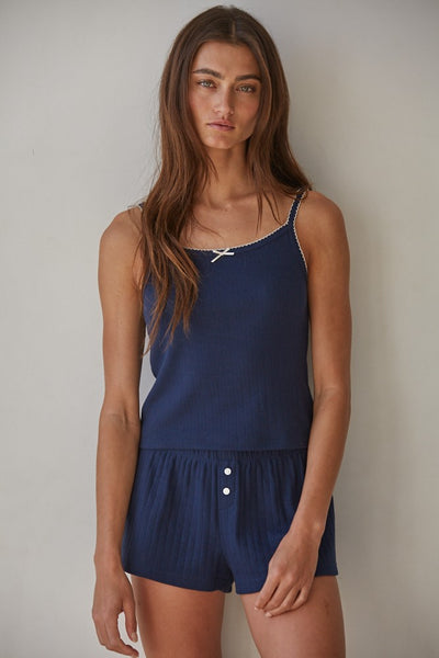 The Pointelle Ribbed Shorts