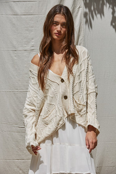 Anais Cable Knit Cardigan