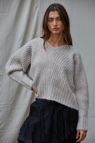 The Statement V Ribbed Sweater