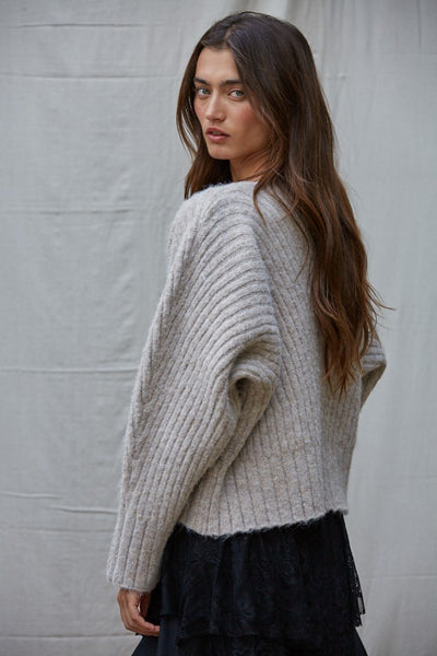 The Statement V Ribbed Sweater