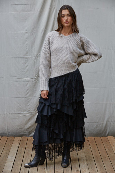 The Statement V Ribbed Sweater