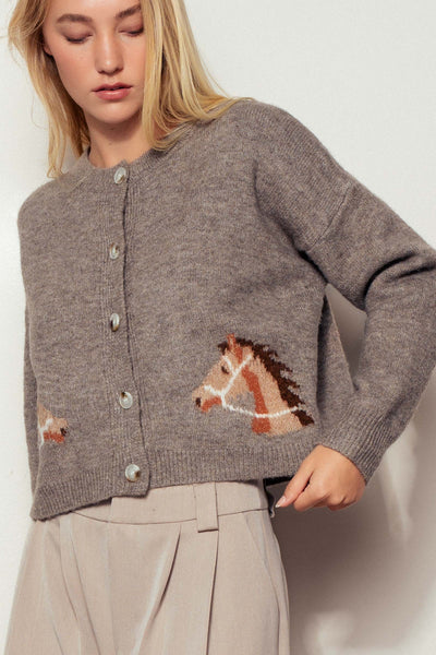Western Horse Cardigan