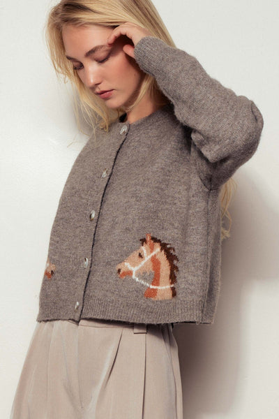 Western Horse Cardigan