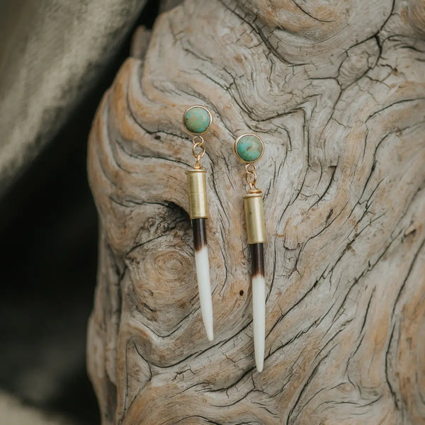 Yellowstone Beth Dutton Quill Studs - Turquoise Variant
