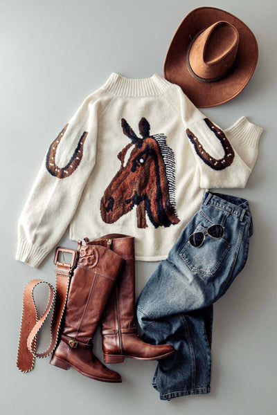 Western Horse Cardigan