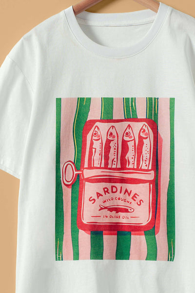 Sardine Tee Striped Shorts Set