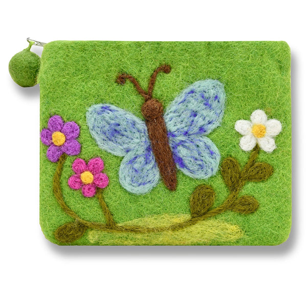 Butterfly with Flowers Coin Purse