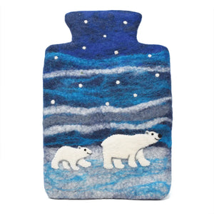 Polar Bear Felt Hot Water Bottles