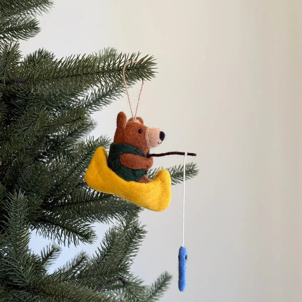Bear Fishing Ornament
