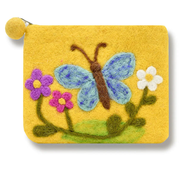 Butterfly with Flowers Coin Purse